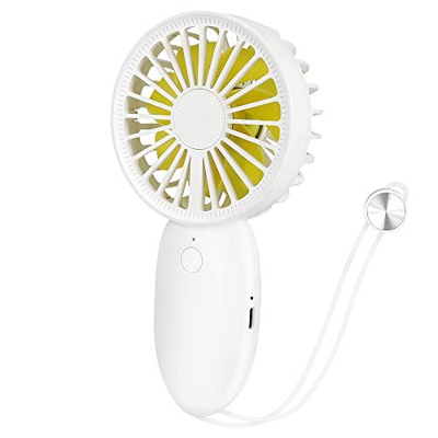CestMall Ventilador eléctrico de Mano con Doble Hoja, Mini Ventilador portátil de Mano, Ventiladores Recargables por USB de 5 velocidades Ventilador d