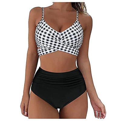 Bikinis Mujer 2019 Push up Sexy con Volantes Bañador brasileño Conjunto de Traje de BañO Estampado con Relleno Sujetador Tops y Braguitas Ropa de Play