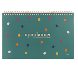 UO Organizador Semanal Planificador Opositores Oposiciones. Días sin numerar, 60 páginas, papel de calidad 90gr, 30x24 características