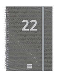 Finocam Espiral Year - Agenda Enero 2022 - Diciembre 2022 (12 meses), Sobremesa - E10 - 155x212 mm, Negro en oferta