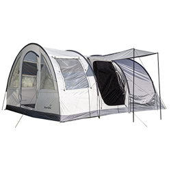 Skandika Simo Tienda túnel para más de 4 Personas | Tienda Familiar con Suelo Cosido, Impermeable, Columna de Agua de 3000 mm, 2 cabinas para Dormir o características