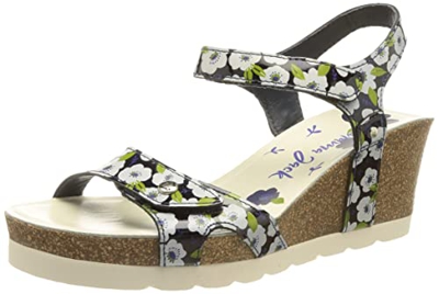 Panama Jack Julia Garden, Sandalia de cuña Mujer, Marino B2, 40 EU