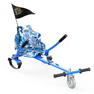 HOVERMAX Hoverkart, Asiento para Hoverboards,Kart Ajustable, Accesorios para Scooter Autoequilibrado con Bandera, Hoverkart para Hoverboard de 6.5.8.5