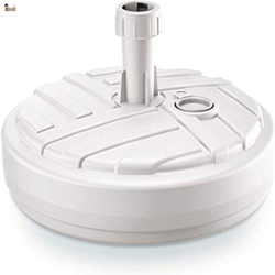 BricoLoco Pie sombrilla. Base Peso Soporte Parasol. Jardín, terraza, Playa, Camping. Rellenable con Agua o Arena. Redonda. Polietileno imitación ratán precio