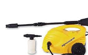 Kruger KH501 Hidrolimpiadora de agua fría a 100 bar. y 300 litros/hora (1500 W, 230 V), color amarillo