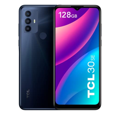 TCL 30 SE 128GB - Smartphone de 6.52" HD+ con NXTVISION (MediaTek Helio G25, 4GB/128GB Ampliable MicroSD, Dual SIM, Cámaras 50MP+2MP+2MP, Batería 5000