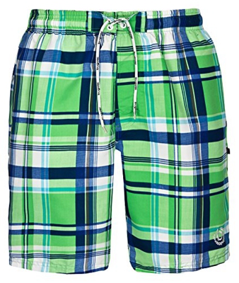 Bugatti - Bañador para hombre, diseño de cuadros, color azul o verde verde XXXL