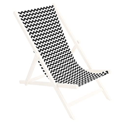 Tapicería de Recambio para Tumbona de Madera, 100% poliéster, Plegable, diseño de Zig-Zag [119] precio