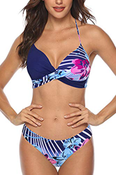 UMIPUBO Traje De Baño Bikini para Mujeres Push up Conjunto de Bikini Split Colorblock Bañador Ropa de Playa de Dos Piezas Tops y Braguitas en oferta