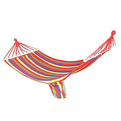 270CM X 98CM Hamaca Tumbona Colgante Silla Colgante Sillón Colgante Hanging Swing con Bolso Rayas Azules Rot-Gestreift Blanco - Rayas Azules