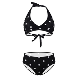 Nuevo 2022 Mujer Bikini Conjunto de Bikinis dos piezas impresión lunares Ropa de Playa Sexy Push up Basic Cintura alta Bikini halter Tankinis Beachwea características