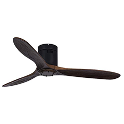 (Nuevo modelo) Neatfi 52 pulgadas reversible Ventilador de techo de baja altura, motor CC, 3 palas de madera sólida, 6 velocidades de ajuste de contro precio