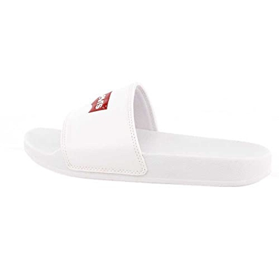 Levi's June Batwing S, Sandalias Planas Mujer, White Normal, 36 EU