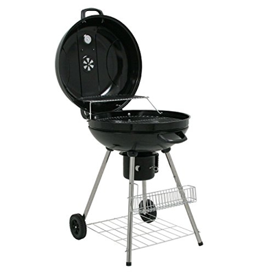 BBQ-Toro Barbacoa de Carbón Portátil con Tapa Ø 57 cm | Superficie de Parrilla Ø 55 cm | Parrilla Redonda