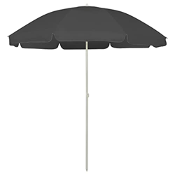 vidaXL Sombrilla de Playa Parasol Exterior Patio Terraza Marquesina Refugio Solar contra Rayos Ultravioleta Piscina Toldo Gris Antracita 240 cm en oferta