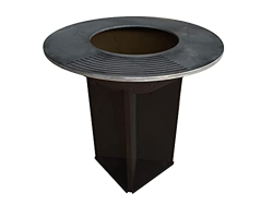 Barbacoa grande en acero color negro con plancha acero y grill EFP56B Purline precio