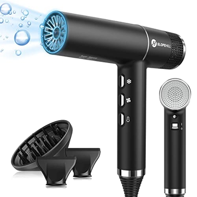 Secador Pelo, Slopehill Secador pelo Profesional ionico con Motor sin Escobillas Exclusivo | IQ Perfecto | Microfiltro Innovador | Tecnología Oxy Acti