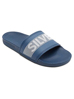 Quiksilver Rivi Wordmark Slide, Sandalia Hombre, Azul, 43 EU