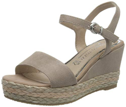 Marco Tozzi by Guido Maria Kretschmer 2-2-88302-26-Sandalias de Piel de Ante, Sandalias con cuña Mujer, Color Carne, 38 EU en oferta