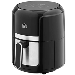 HOMCOM Freidora sin Aceite 4L Freidora de Aire Caliente 1300W con 12 Programas Pantalla LED Táctil Temperatura Ajustable Temporizador y Cesta Antiadhe en oferta