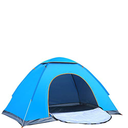Tienda de campaña Festival Segunda Tienda de campaña con Bolsa de Transporte (3-4 Personas, Azul) en oferta