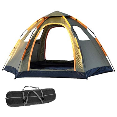 Tienda de Campaña Familiar Automática | Tienda de Campaña Portátil Instantánea Impermeable y Resistente al Viento para 4-6 Personas para Acampar Sende