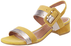 Marco Tozzi by Guido Maria Kretschmer 2-2-88200-26 Veloursleder Sandale, Sandalia con talón Mujer, Saffron Combi, 37 EU en oferta