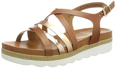 Marco Tozzi 2-2-28412-26 Sandale, Sandalia Mujer, Cognac Ant Com, 39 EU