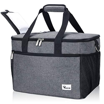Voova Nevera Portatil Pequeña Plegable Tela , Bolsa Isotermica Impermeable De con Correa 30L, para Playa, Coche Viaje, Picnic, Camping, Comida