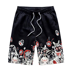 KAQQ Outdoor Pants Men's Shorts Swimming Summer Five-Point Beach Quick-Drying Men's Pants (Black, XL) precio