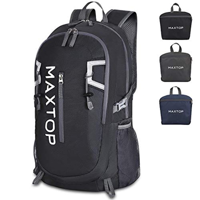 MAXTOP 40L Mochila plegable ultraligera con bolsillo mojado Mochila plegable Resistente al agua para hombres Mujeres Niños Camping al aire libre Sende
