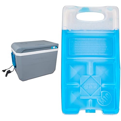 Campingaz Termoeléctrica Powerbox Plus Nevera, Unisex, Azul, 36 l + 9377 Acumulador Frio, Unisex, Azul, 18 x 9.4 x 3.2 cm