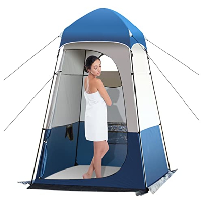 Tienda de campaña para ducha de 160 x 160 x 240 cm para camping y playa, tienda de aseo, portátil, cabina de ducha, privacidad, jardín, inodoro