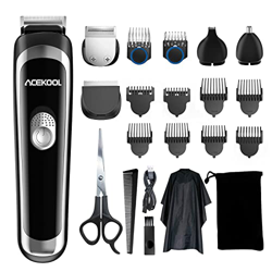 Maquina Cortar Pelo Acekool 19 in 1 Cortapelo Profesional Hombre Recargable BT1 Recortador Pelo Barba Kit Máquina Cortar Pelo Impermeable y Inalámbric características