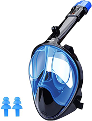 WANFEI Máscara de Buceo, 180° Máscara de Snorkel Doble Vía Aérea Panorámica Gafas Buceo de Cara Completa Gafas de Bucear Anti-Niebla y Anti-Fugas, Apo características
