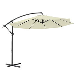 LZQ - Sombrilla de Aluminio para balcón, jardín, 350 cm, para terraza, Mercado, con protección UV 40+, para jardín, terraza, balcón precio