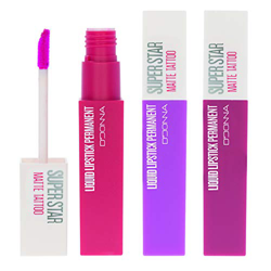 Lote Cia&Co 3 x Super Star Matte MORADOS - Barra de Labios Liquida Mate Tatto Permanente (Colores MORADOS - Lote MY-02) características