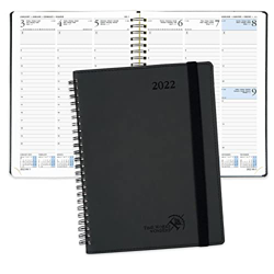 POPRUN Agenda 2022 Semana Vista 16,5 x 21,5 cm - Planificador 2022 Semanal Vertical con Intervalo Horario, Páginas de Nota y Contacto, Tapa Blanda - N características