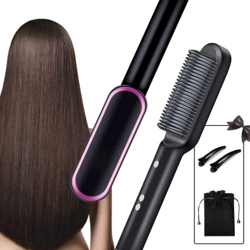 Cepillo alisador de pelo con 5 niveles de temperatura PTC regulable, sustituye a planchas de calor con acabado profesional, peine para todos los cabel precio