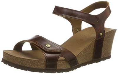 Panama Jack Julia Clay, Sandalia con Pulsera Mujer, Marrón (Cuero B1), 39 EU