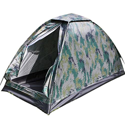 Moiuioa Nuevo en 2010 Cola De Campaña De Camuflaje Al Aire Libre Tienda De Campaña para Camping para 1 Persona Tela De Poliéster De Una Sola Capa Tien precio