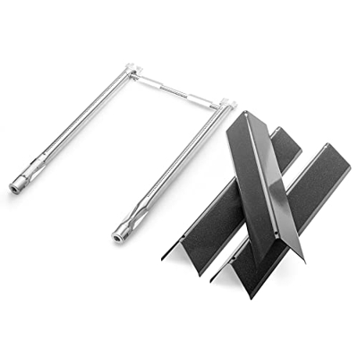 Vnierxful Quemador y barras flavorizer para Weber Spirit 210 Spirit E-210 Classic Gasgrill Aromaschrienen, repuestos para Weber Spirit I & II E210/220