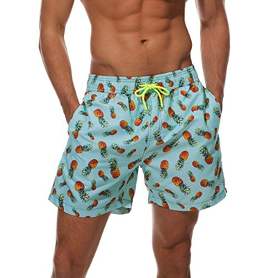 Arcweg Bañador Hombre Chico Playa Poliéster Pantalon Corto Hombre Deporte Secado Rápido Bañadores Natacion Ligero Moda Shorts Piña M(EU)