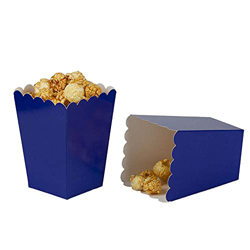 We Moment Zone 24 cajas de palomitas, cartón, cajas de palomitas para fiestas, para Pop-Corn edans Teatro, Cinemas, Carnavals-azul marino precio