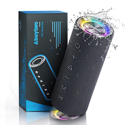 Abuytwo Altavoz Bluetooth Inalambrico - 30W Sonido Potente y Graves Enormes, IPX7 Impermeable y Batería De 24 Horas, Altavoces Portatil Bluetooth Spea