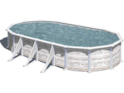 Gre KITPROV738N – Piscina Desmontable con decoración nórdica, 730 x 375 x 132 cm, filtración 6 m3/h, con Postes Laterales en oferta