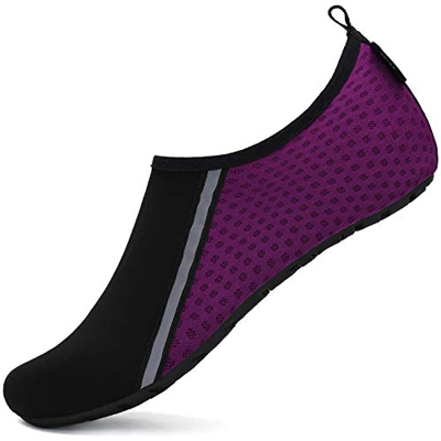 SAGUARO Hombre Mujer Zapatos de Agua Playa Escarpines Zapatillas de Deportes Acuáticos Buceo Surf Snorkel Yoga Piscina, Morado 38/39