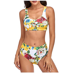 Mujer Conjunto de Bikini de Dos Piezas Almohadillas Bañador Estampar Trajes de Baña, Conjuntos de Bikinis para Mujer precio