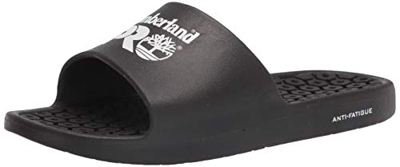 Timberland PRO Anti-Fatigue Technology Slide, Sandalias deslizantes. Hombre, Negro (Black White), 46 EU