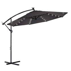 LZQ - Sombrilla de aluminio para balcón, jardín, 350 cm, para terraza, mercado, con protección UV 40+, para jardín, terraza, balcón características